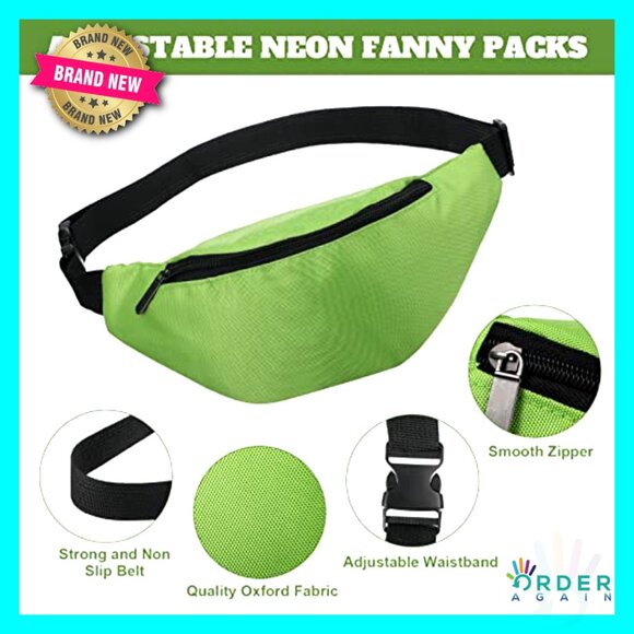 Vintage Fanny Pack Bulk Set Oxford Cloth Adjustable Waist Bag Retro Style - Picture 3 of 6